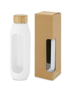 Botella de vidrio borosilicato con agarre de silicona de 600 ml  "Tidan"