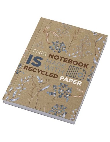 Libreta A6 de tapa blanda craft con 100 hojas de papel reciclado "Nove