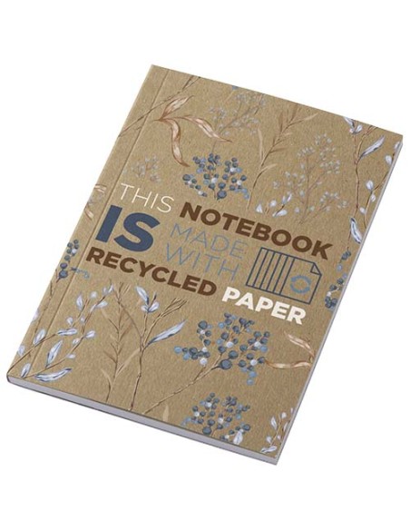 Libreta A6 de tapa blanda craft con 50 hojas de papel reciclado "Novel