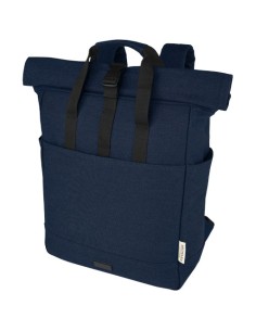 Mochila enrollable de 15 L para portátil de 15" de lona reciclada GRS