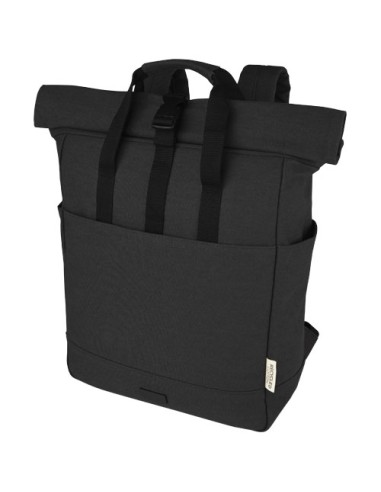 Mochila enrollable de 15 L para portátil de 15" de lona reciclada GRS