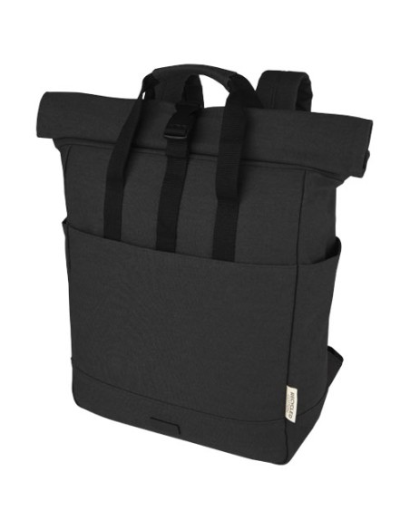 Mochila enrollable de 15 L para portátil de 15" de lona reciclada GRS
