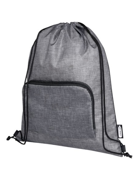 Bolsa con cordón plegable reciclada de 7L "Ash" | Sequio regalos de em