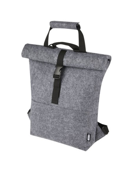 Bolsa para bicicleta enrollable de fieltro reciclado GRS de 13 L "Felt