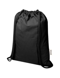 Bolsa de 5 L con cordón de algodón reciclado de 140 g/m² con certifica 2