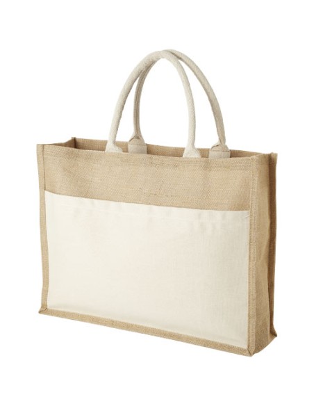 Bolsa Tote de yute con bolsillo "Mumbay" | Sequio regalos de empresa