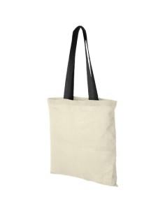 Bolsa Tote de algodón 100 g/m² con asas largas contrastadas "Nevada" |