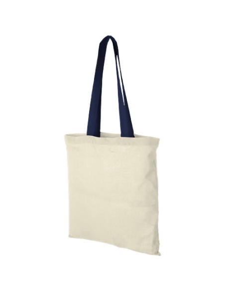 Bolsa Tote de algodón 100 g/m² con asas largas contrastadas "Nevada" |