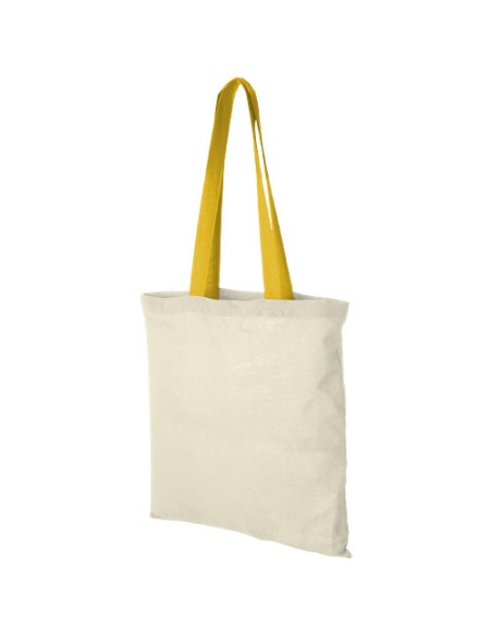 Bolsa Tote de algodón 100 g/m² con asas largas contrastadas "Nevada" |