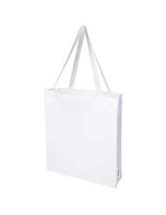 Bolsa Tote con refuerzos de algodón reciclado GRS de 140 g/m² de 12l "