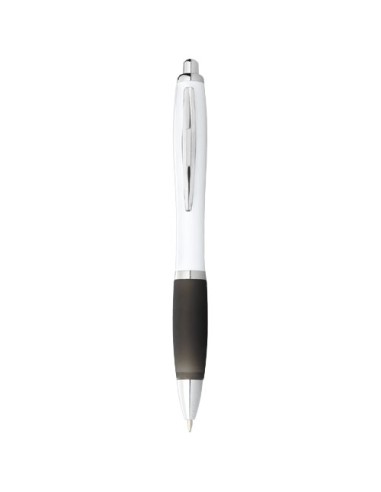 Bolígrafo blanco con empuñadura de color "Nash" (tinta negra) | Sequio