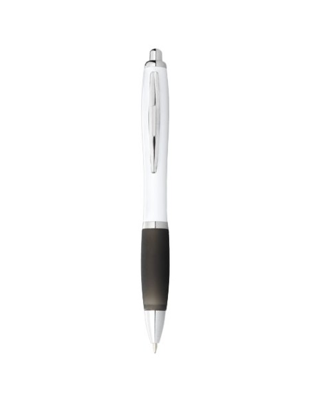 Bolígrafo blanco con empuñadura de color "Nash" (tinta negra) | Sequio
