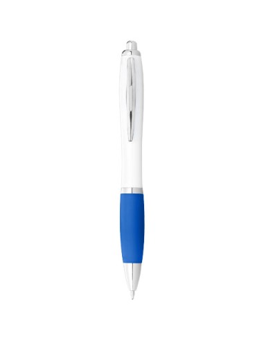 Bolígrafo blanco con empuñadura de color "Nash" (tinta negra) | Sequio