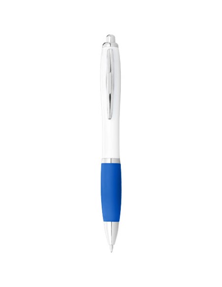 Bolígrafo blanco con empuñadura de color "Nash" (tinta negra) | Sequio