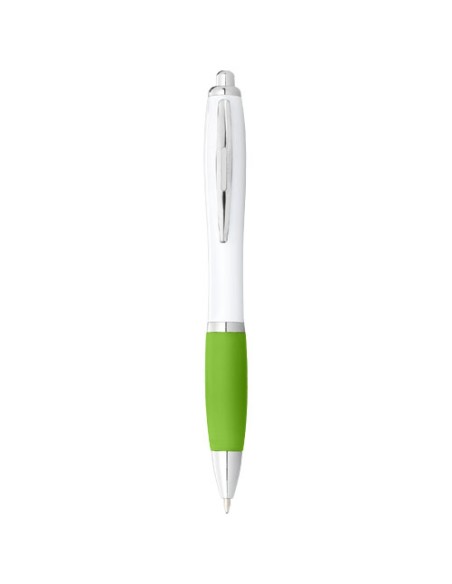 Bolígrafo blanco con empuñadura de color "Nash" (tinta negra) | Sequio