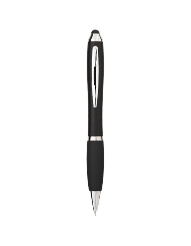 Bolígrafo stylus de color con empuñadura negra "Nash" (tinta negra) |