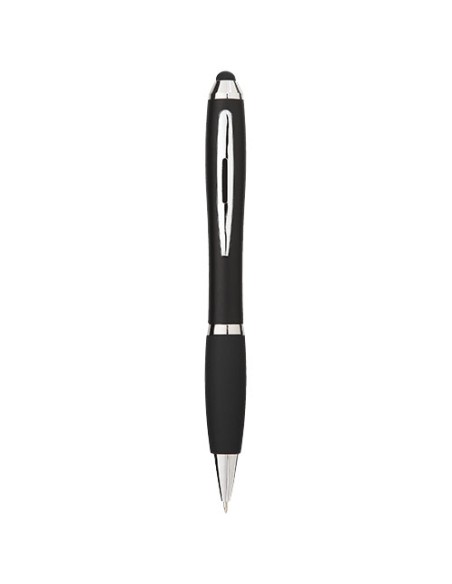 Bolígrafo stylus de color con empuñadura negra "Nash" (tinta negra) |