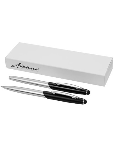 Set de bolígrafo y rollerball Stylus “Geneva” (tinta azul) | Sequio re