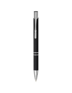 Bolígrafo con empuñadura de tacto suave "Moneta" (tinta negra) | Sequi