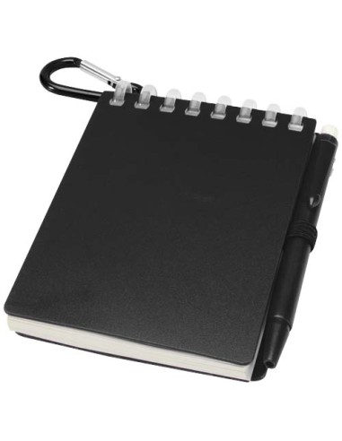 Set de libreta de tapa blanda y bolígrafo de exterior de material reci