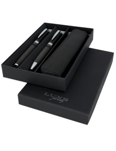 Set de regalo duo con estuche "Carbon" (tinta negra) | Sequio regalos