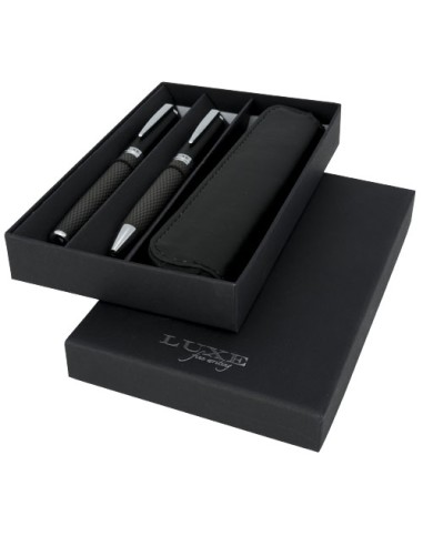 Set de regalo duo con estuche "Carbon" (tinta negra) | Sequio regalos