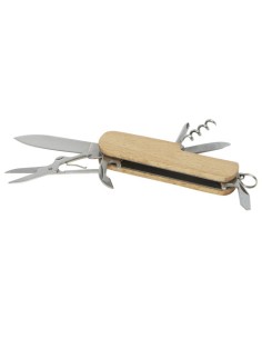Navaja de bolsillo de 7 funciones y con mango de madera...