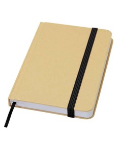 Libreta de tapa dura A6 de material reciclado con páginas lisas "Reed" 2