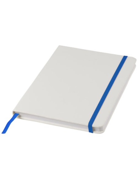 Libreta A5 blanca con cinta de color "Spectrum" | Sequio regalos de em