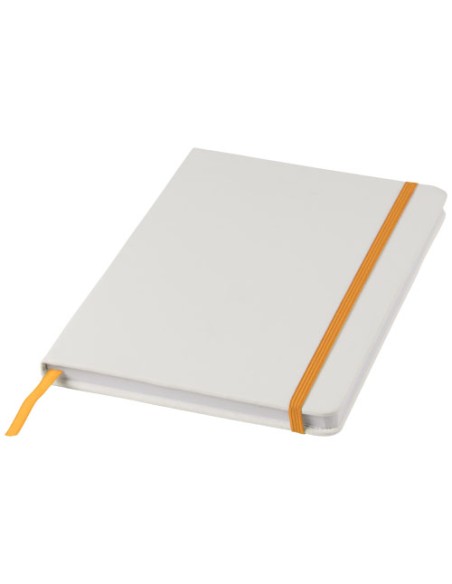 Libreta A5 blanca con cinta de color "Spectrum" | Sequio regalos de em