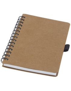 Libreta de tamaño A6 de cartón reciclado con espiral y papel de piedra "Cobble"