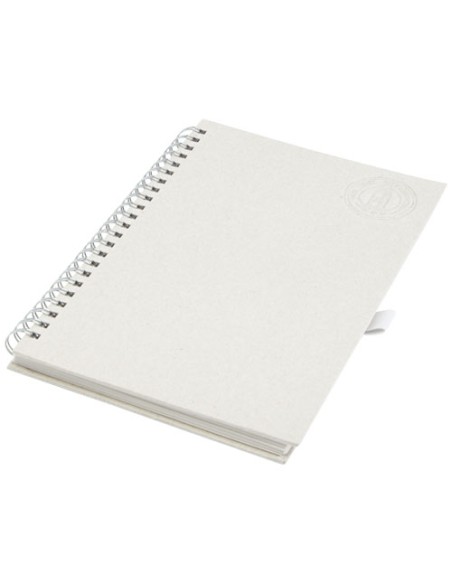 Libreta A5 con espiral fabricada a partir de cartones de leche recilad