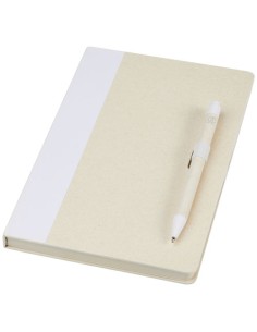 Set de libreta de referencia de tamaño A5 y bolígrafo fabricados con c