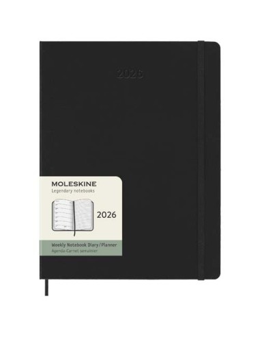 Agenda semanal XL de 12 meses con tapa dura "Moleskine" | Sequio regal
