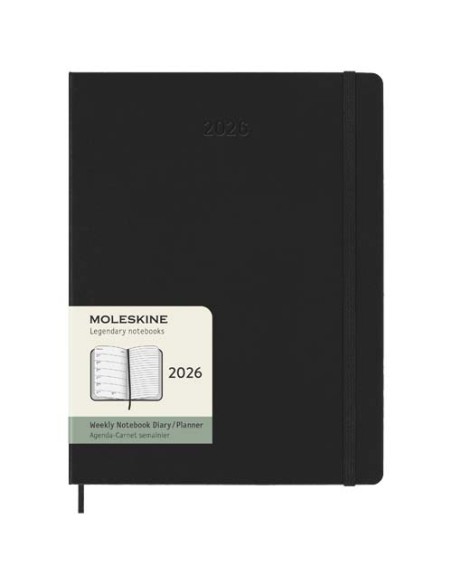 Agenda semanal XL de 12 meses con tapa dura "Moleskine" | Sequio regal
