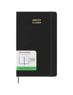 Agenda semanal L con tapa dura sin fecha "Moleskine"