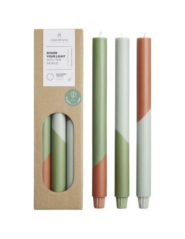 Velas diagonales - set de 3 "Originalhome Eden" | Sequio regalos de em