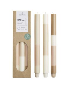 Velas de piedra caliza en capas - set de 3 "Originalhome"