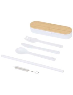 Set de cubiertos con tapa de bambú "Runa" | Sequio regalos de empresa