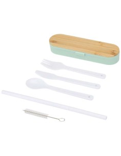 Set de cubiertos con tapa de bambú "Runa" | Sequio regalos de empresa 2