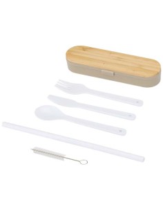 Set de cubiertos con tapa de bambú "Runa" | Sequio regalos de empresa 2