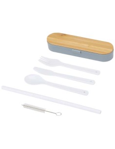 Set de cubiertos con tapa de bambú "Runa" | Sequio regalos de empresa 2