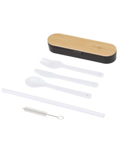 Set de cubiertos con tapa de bambú "Runa" | Sequio regalos de empresa