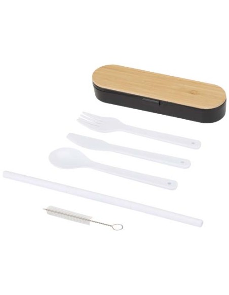 Set de cubiertos con tapa de bambú "Runa" | Sequio regalos de empresa