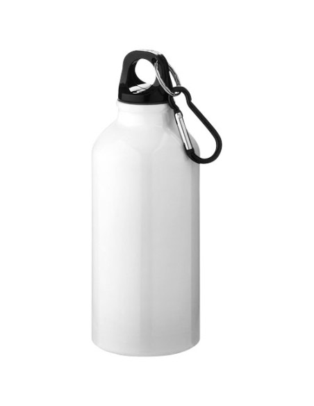 Botella de 400 ml de aluminio con mosquetón "Oregon" | Sequio regalos