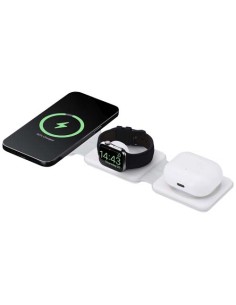 Cargador inalámbrico plegable 3 en 1 de 15 W de plástico reciclado "Ar