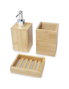 Set de baño de bambú de 3 piezas "Hedon" | Sequio regalos de empresa