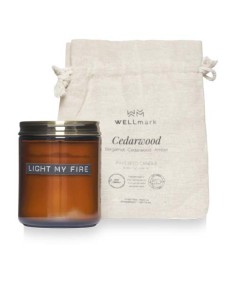 Vela perfumada mediana de madera de cedro "Wellmark"