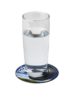 Brite-Mat® Posavasos redondo con material de neumático | Sequio regalo