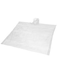 Poncho de lluvia desechable de material reciclado con bolsa de almacen